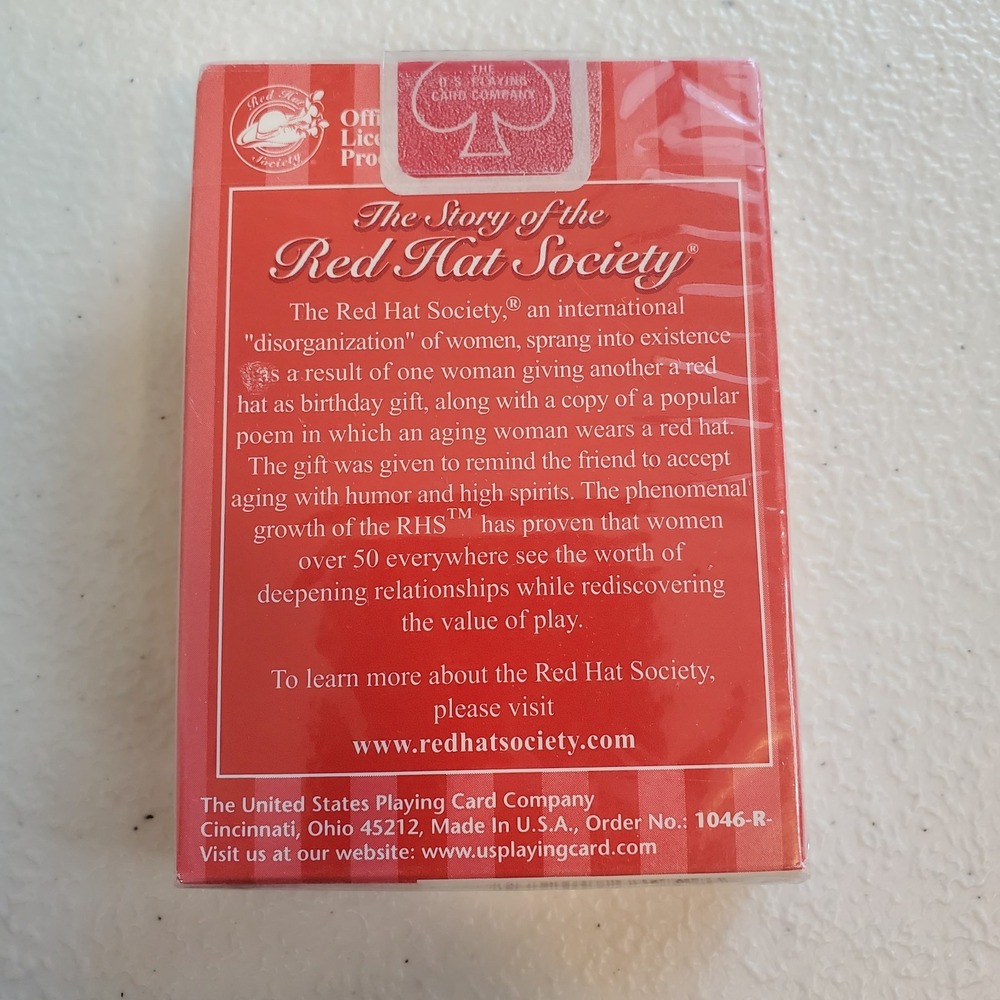 Bicycle Red Hat Society Playing Deck Novelty Cards NEW - SEALED - Picture 2 of 4